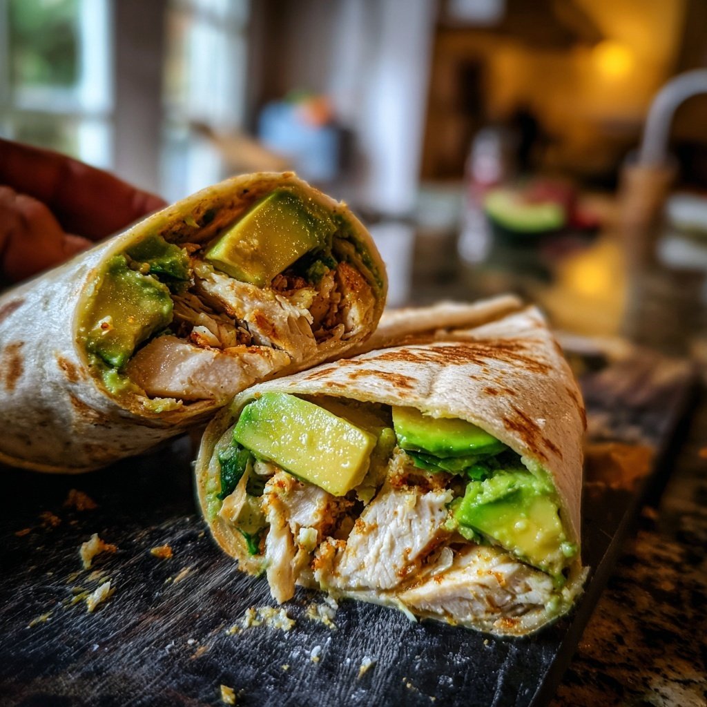 Healthy Chicken And Avocado Wrap