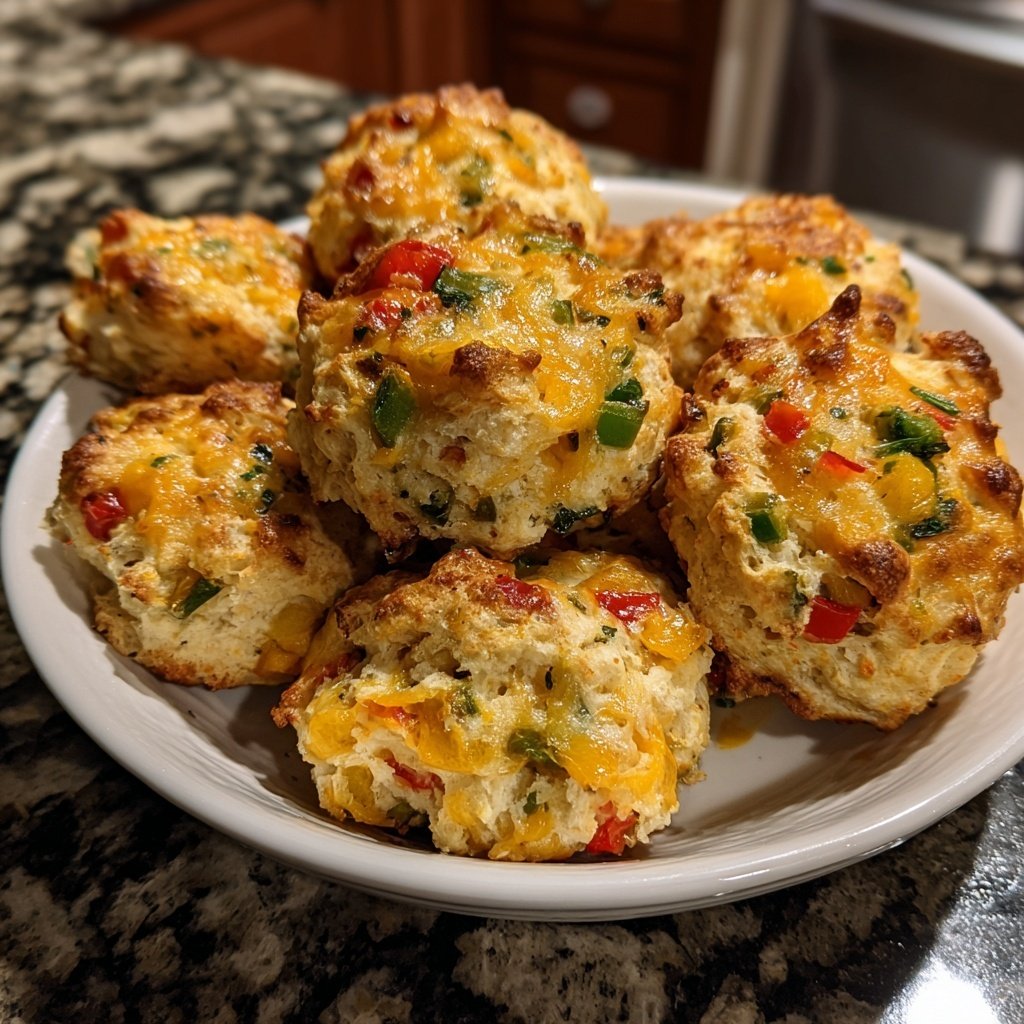 Super Bowl Cheesy Veggie Biscuit Sliders