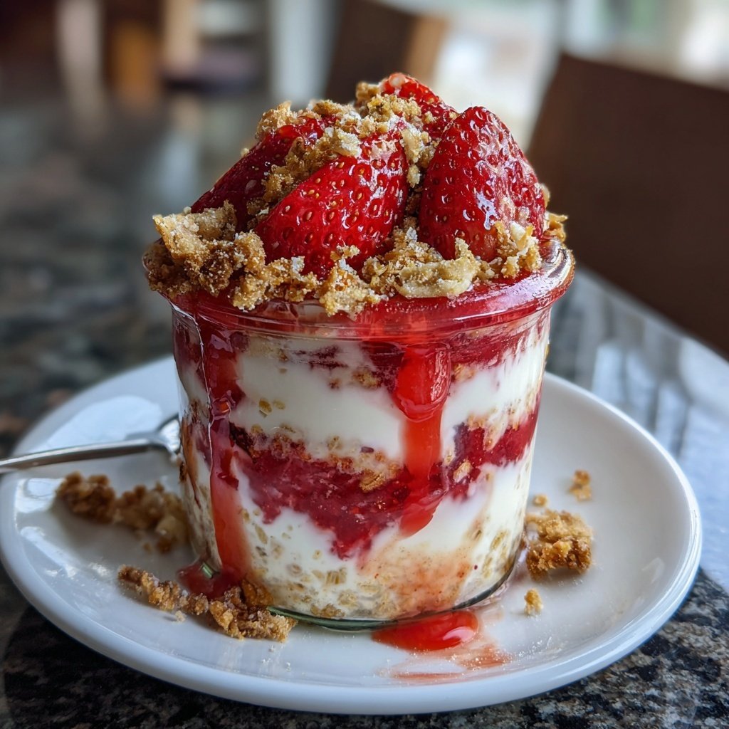 Strawberry Cheesecake Overnight Oats