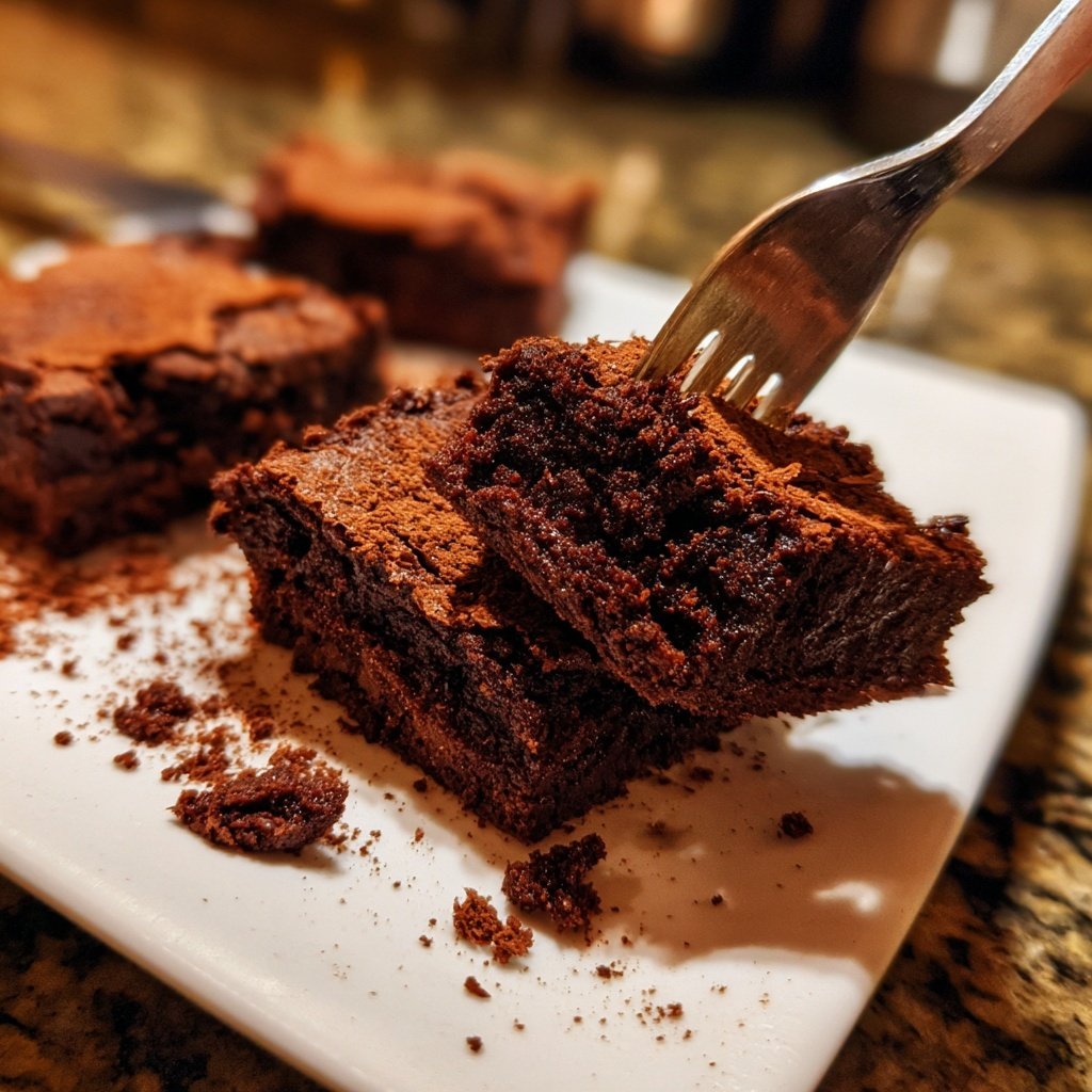 Cottage Cheese Brownies with Dark Cocoa Powder