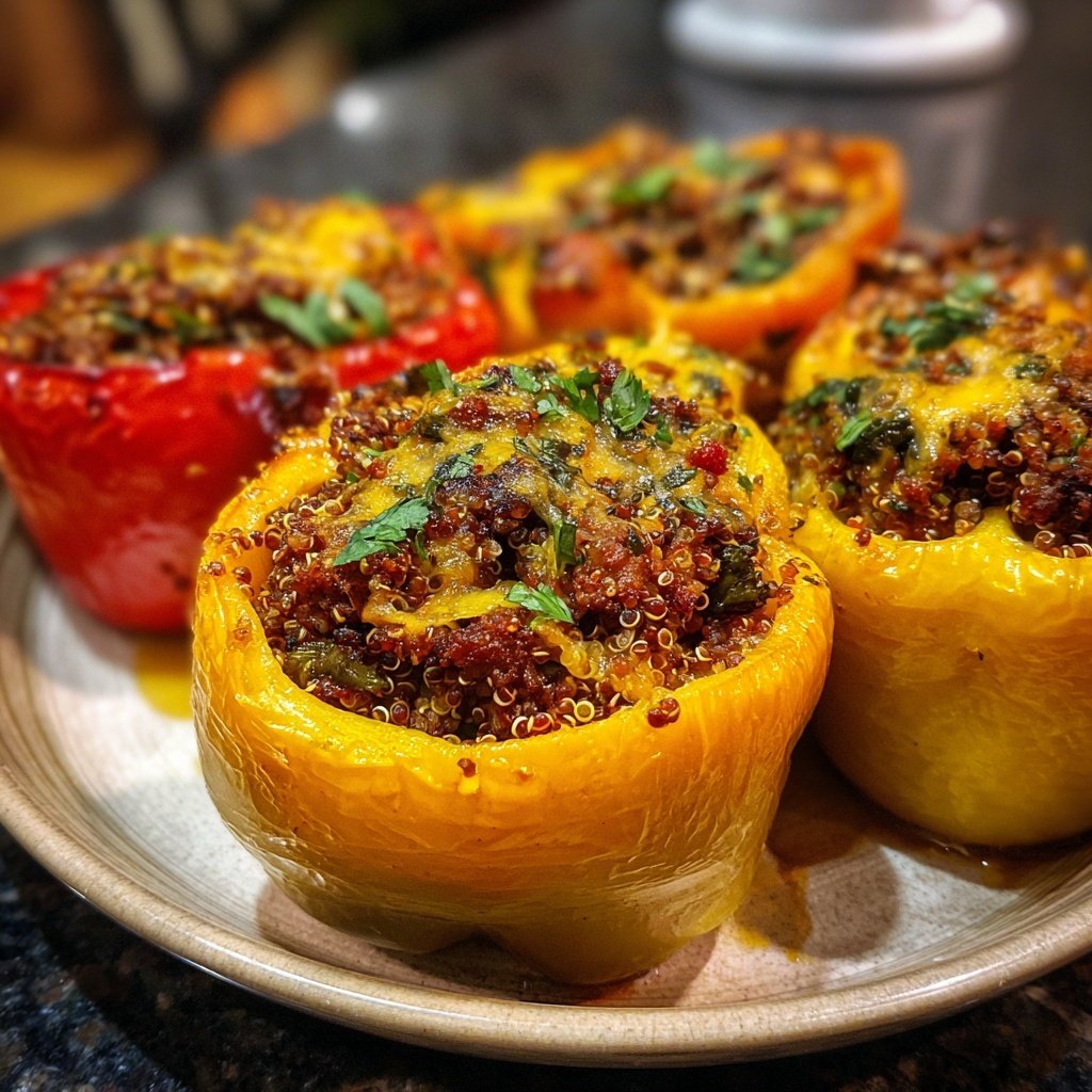 Roasted Stuffed Bell Peppers