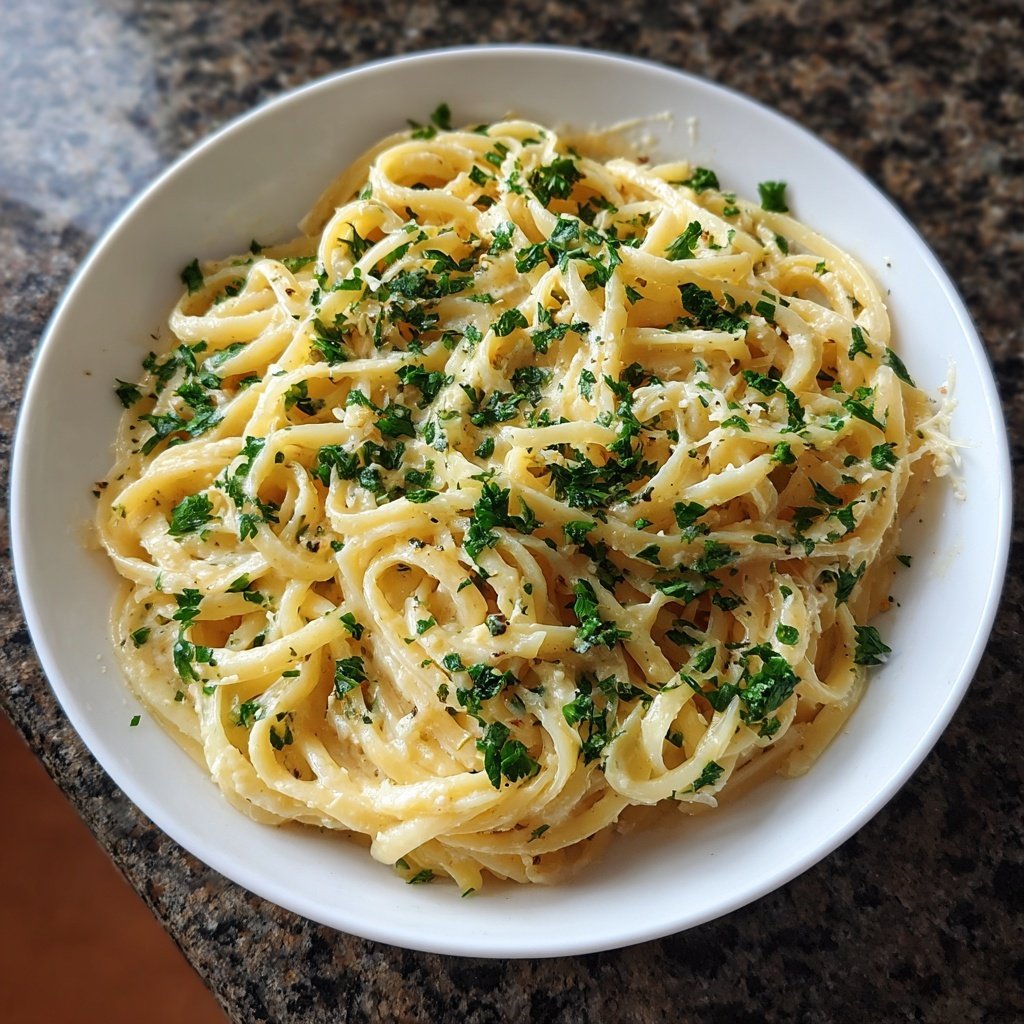 Easy Creamy Garlic Pasta
