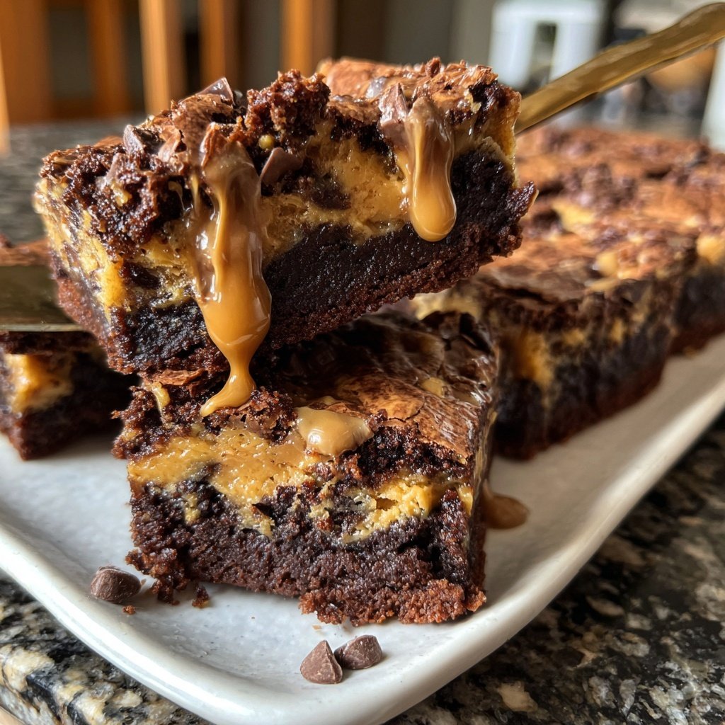 Cottage Cheese Brownies with Peanut Butter
