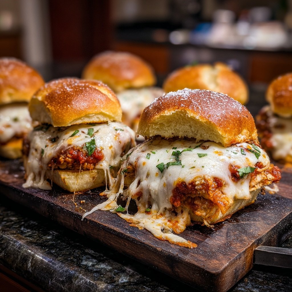 Baked Chicken Parmesan Sliders
