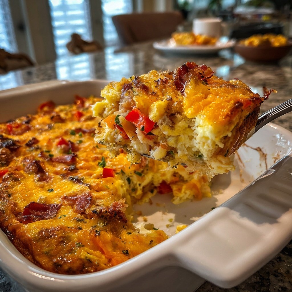 Breakfast Casserole With Eggs And Cheese