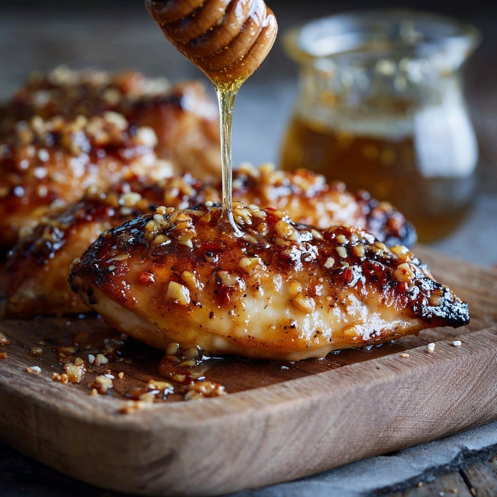 Healthy Chicken With Honey Garlic Glaze