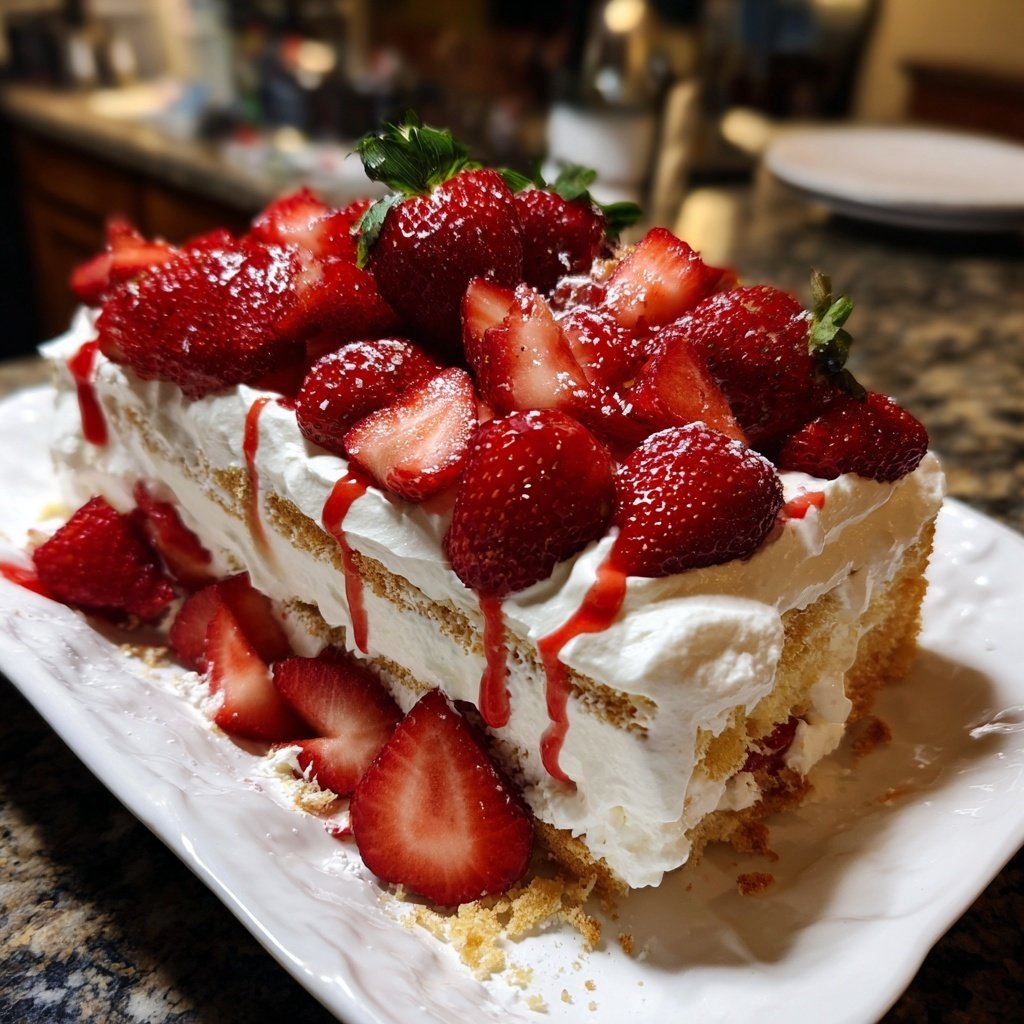 Strawberry Shortcake Icebox Cake